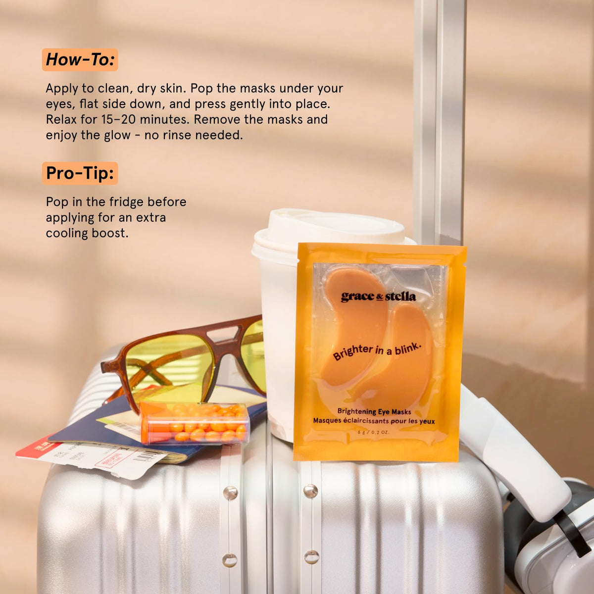 grace & stella Brightening Eye Patches in a gift box
