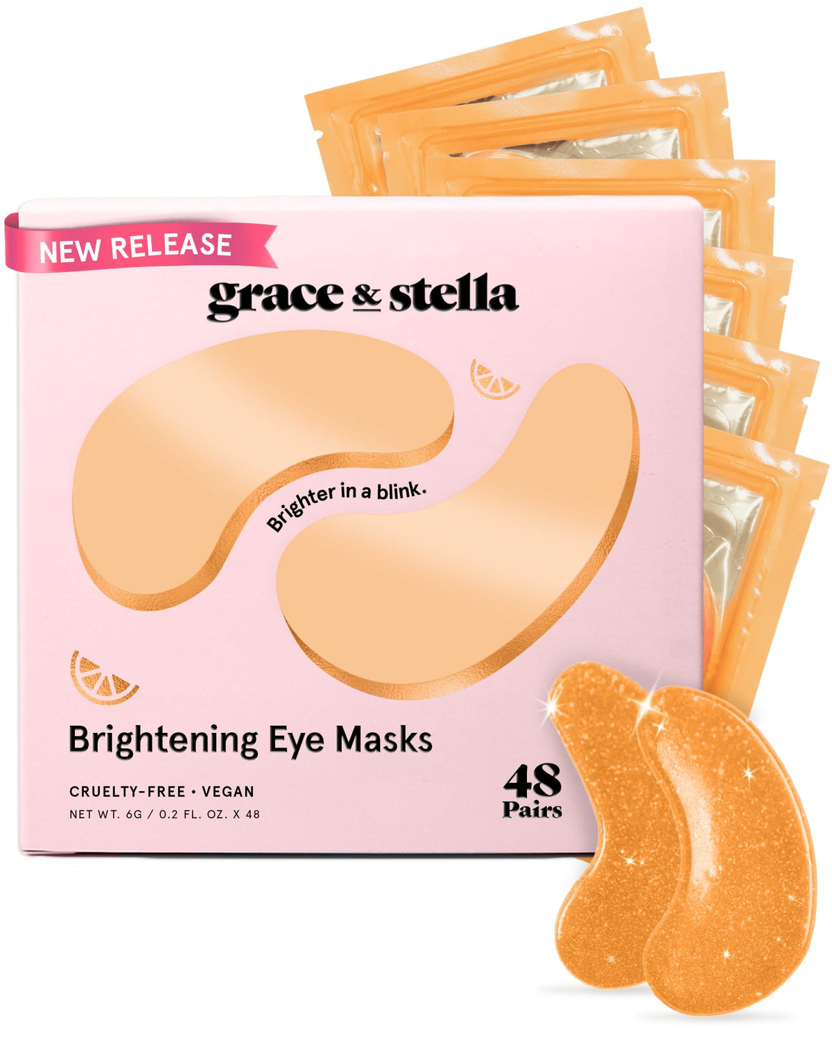grace & stella Brightening Eye Patches packaging front view