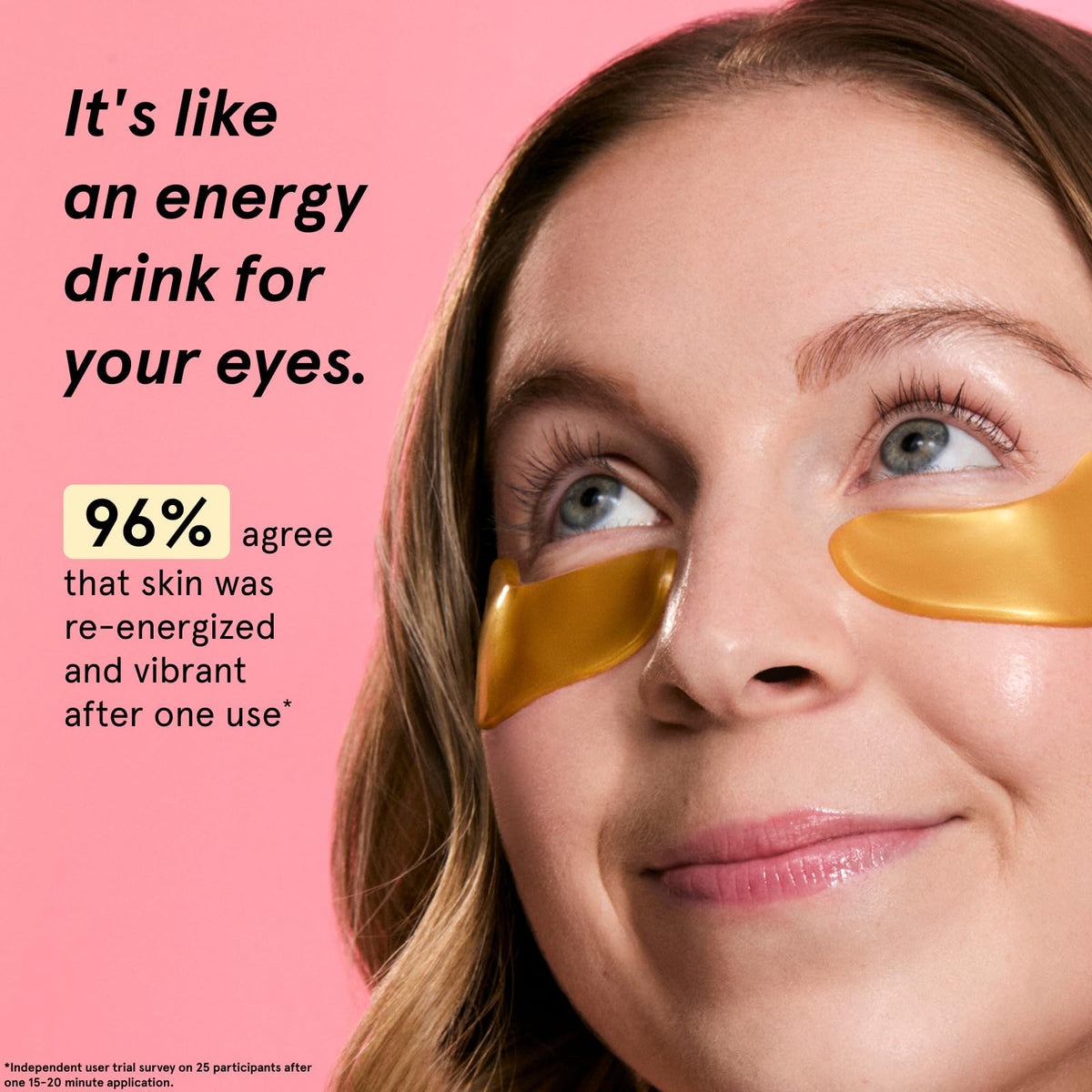 grace & stella Eye Patches application on model's eyes