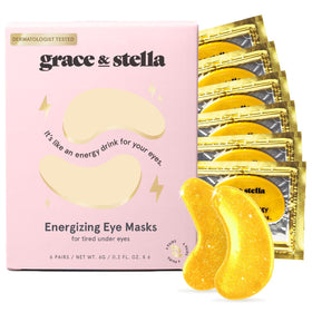 grace & stella Gold Under Eye Mask front view with packaging