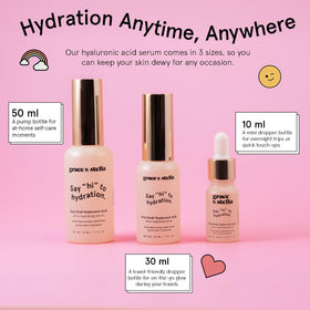 grace & stella Hyaluronic Acid Serum 50ml dropper close-up