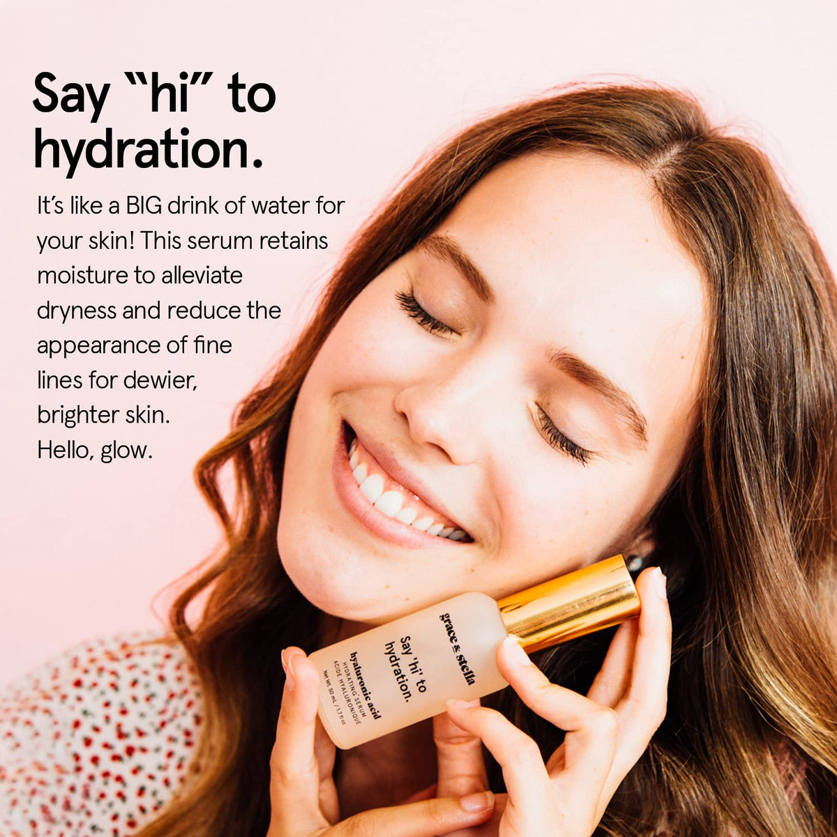 grace & stella Hyaluronic Acid Serum 50ml side view