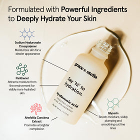 grace & stella Hyaluronic Acid Serum 50ml texture on hand