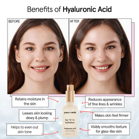 grace & stella Hyaluronic Acid Serum application on skin