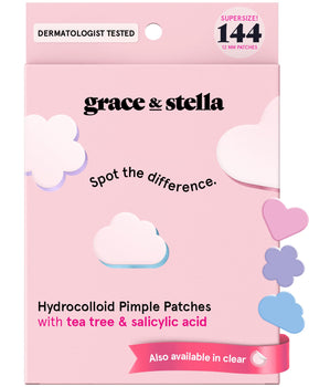 grace & stella hydrocolloid acne patches heart-shaped design