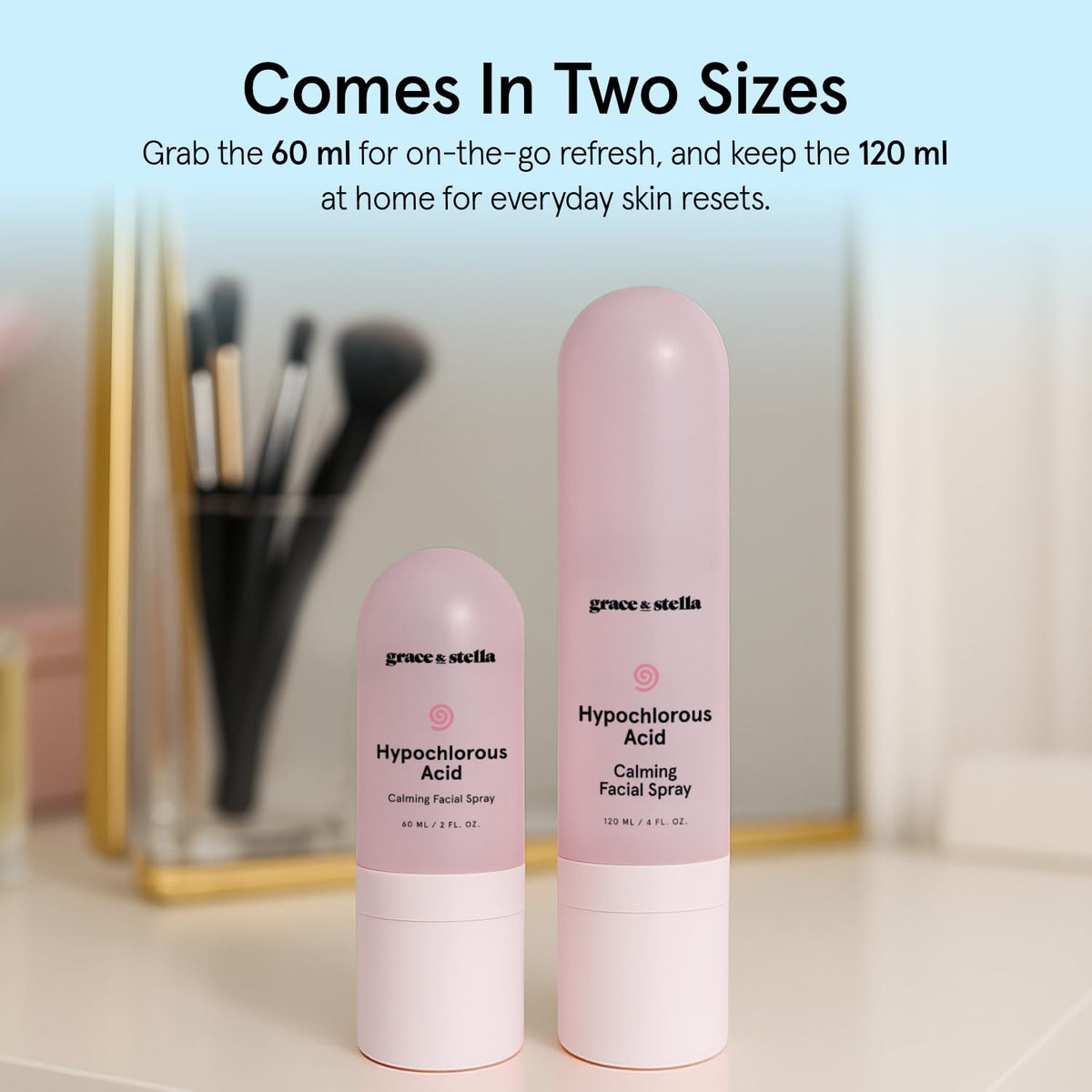 grace & stella Hypochlorous Acid Spray in a purse