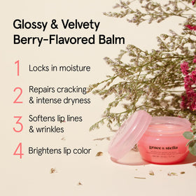 grace & stella Lip Butter lifestyle scene with beauty products