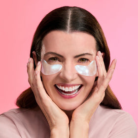 grace & stella Peptide Under Eye Patches displayed with rice extract