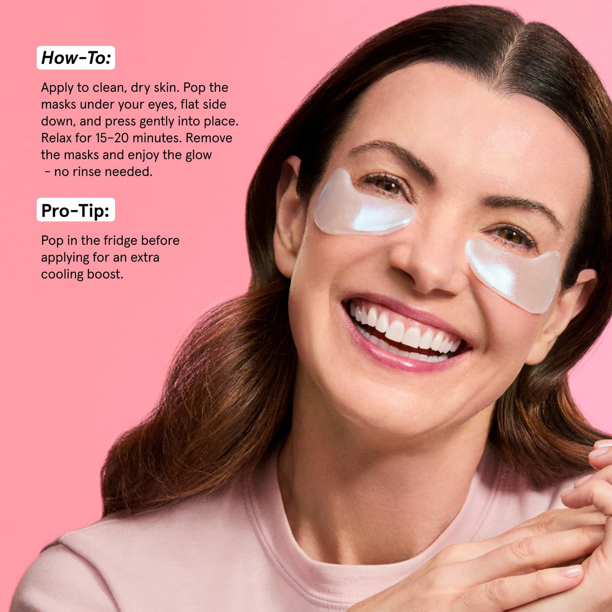 grace & stella Peptide Under Eye Patches with glowing skin