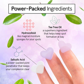 grace & stella pimple patches in colorful heart shapes