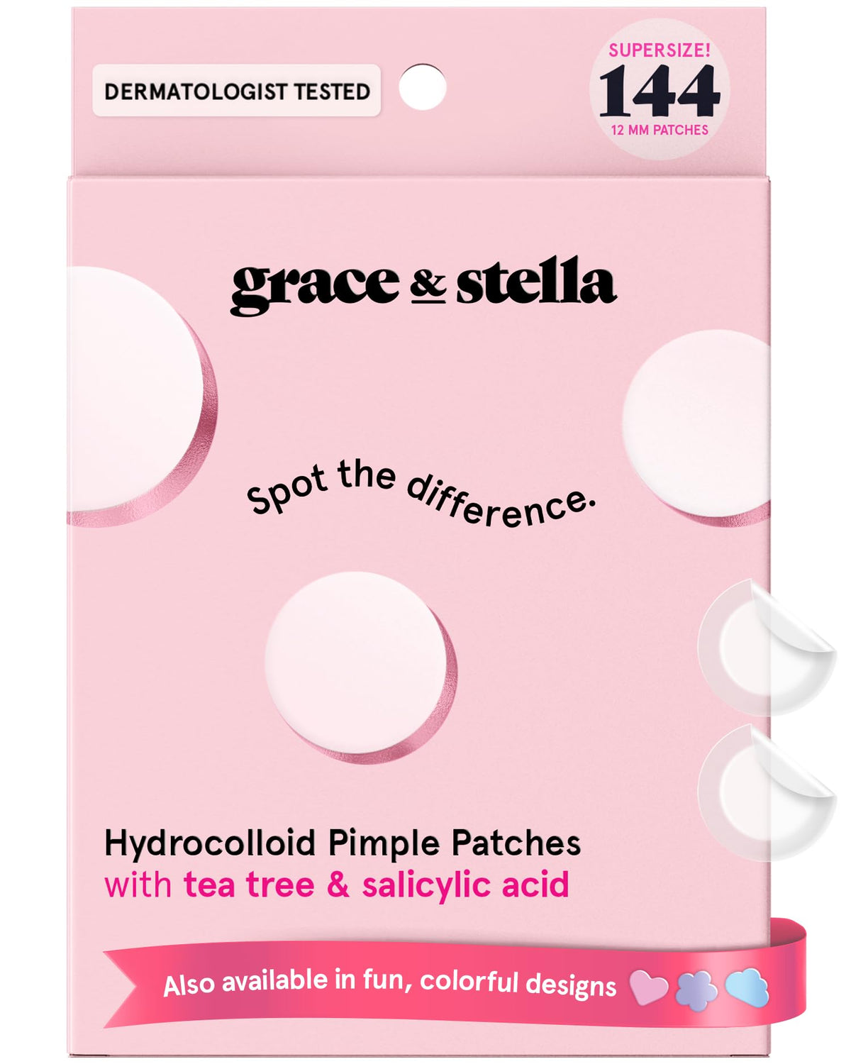 grace & stella Pore Strip Pimple Patches front view packaging