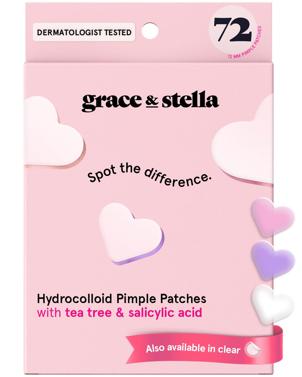 grace & stella Pore Strip Pimple Patches packaging front view