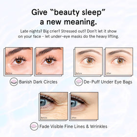 grace & stella Retinol Under Eye Patches back view with ingredients