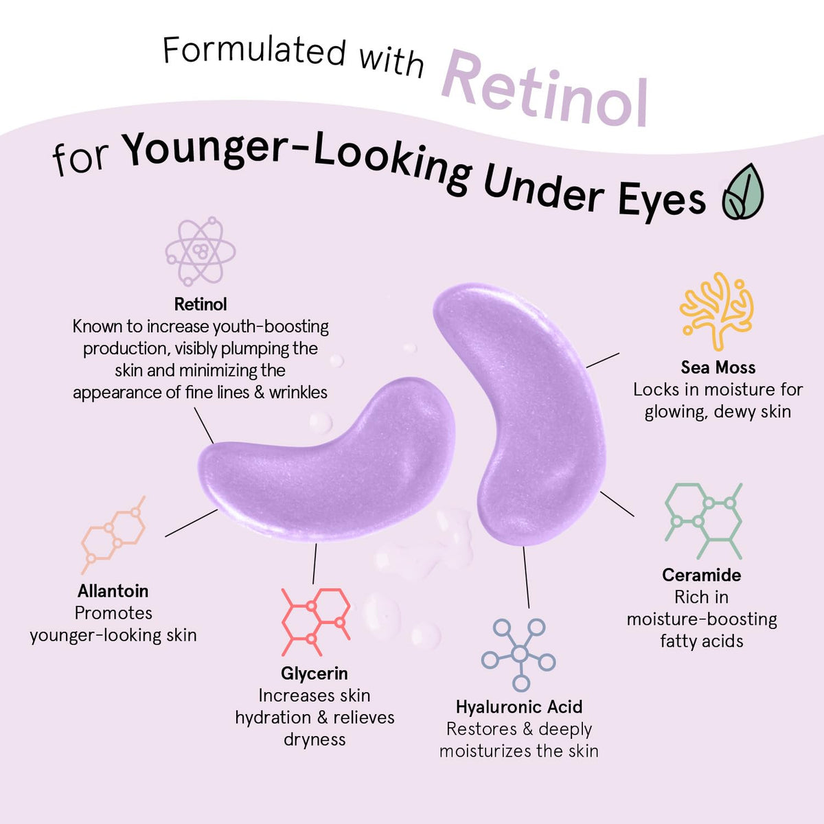grace & stella Retinol Under Eye Patches in use