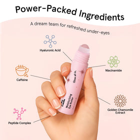 grace & stella Under Eye Brightener Rose Quartz Rollerball close-up