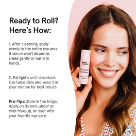 grace & stella Under Eye Brightener with Rose Quartz Rollerball with other skincare tools
