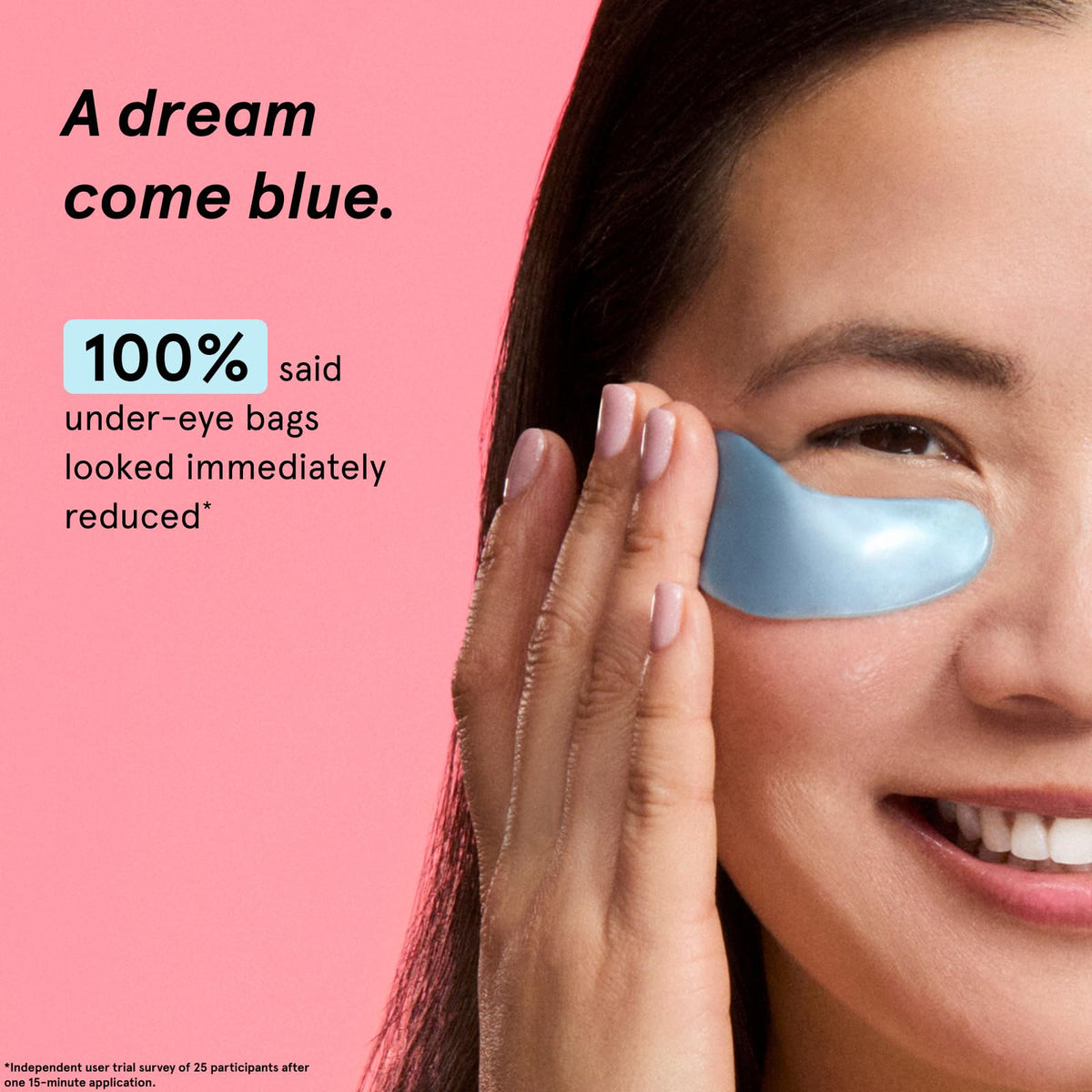 grace & stella Under Eye Mask blue gel patches close-up