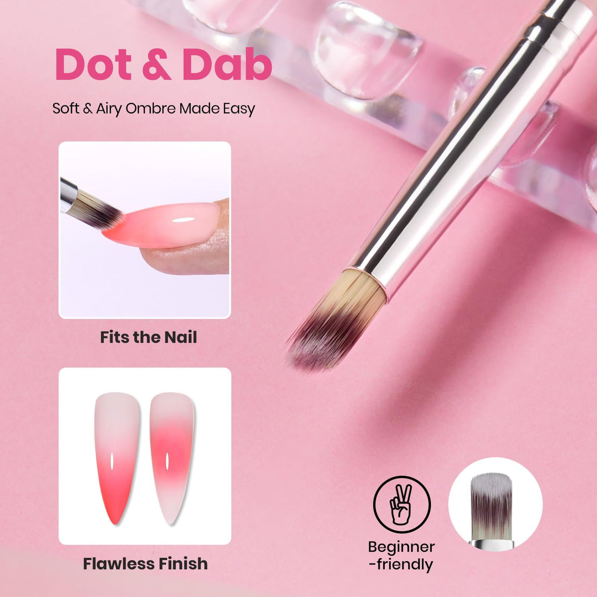 Gradient brush from beetles Gel Polish nail art set