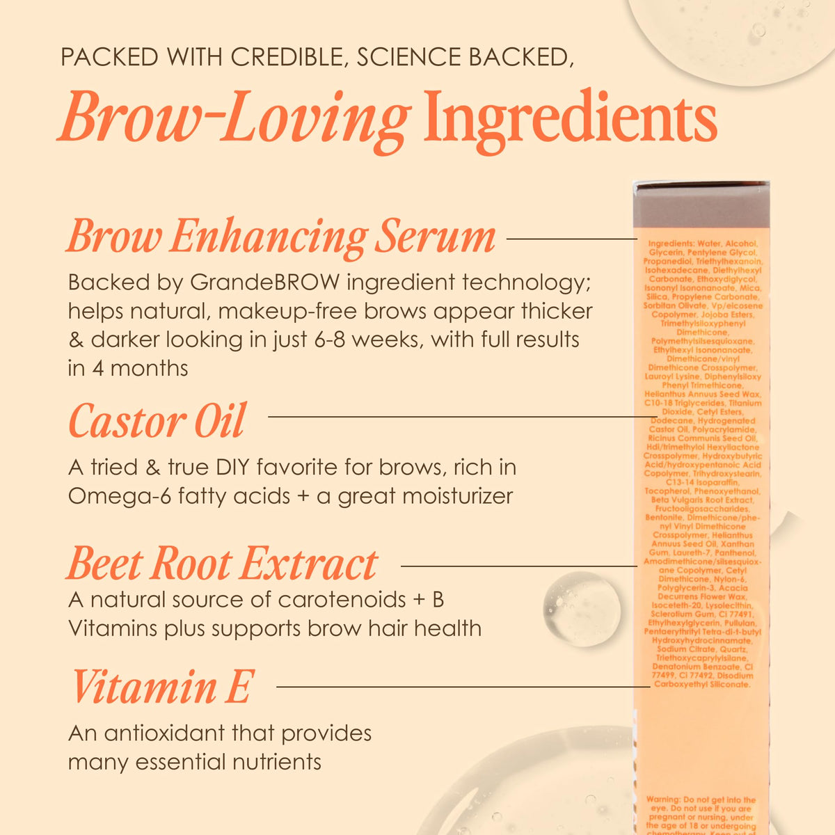 Grande Cosmetics GrandeBROW 2-in-1 Tinted Brow Gel Dark brush tip
