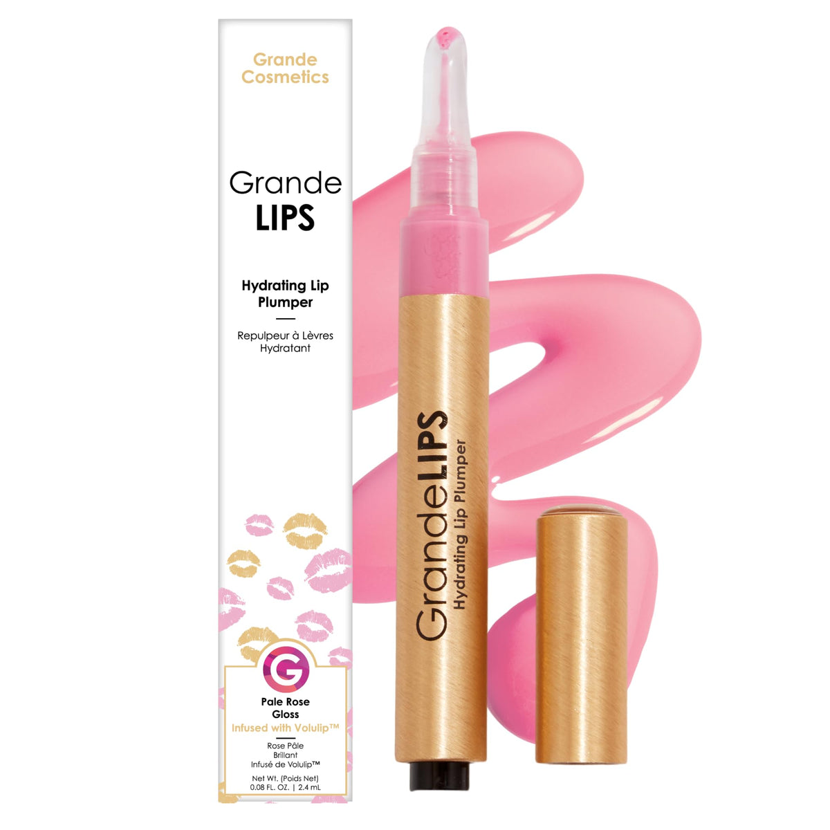 Grande Cosmetics GrandeLIPS Hydrating Lip Plumper Pale Rose front view