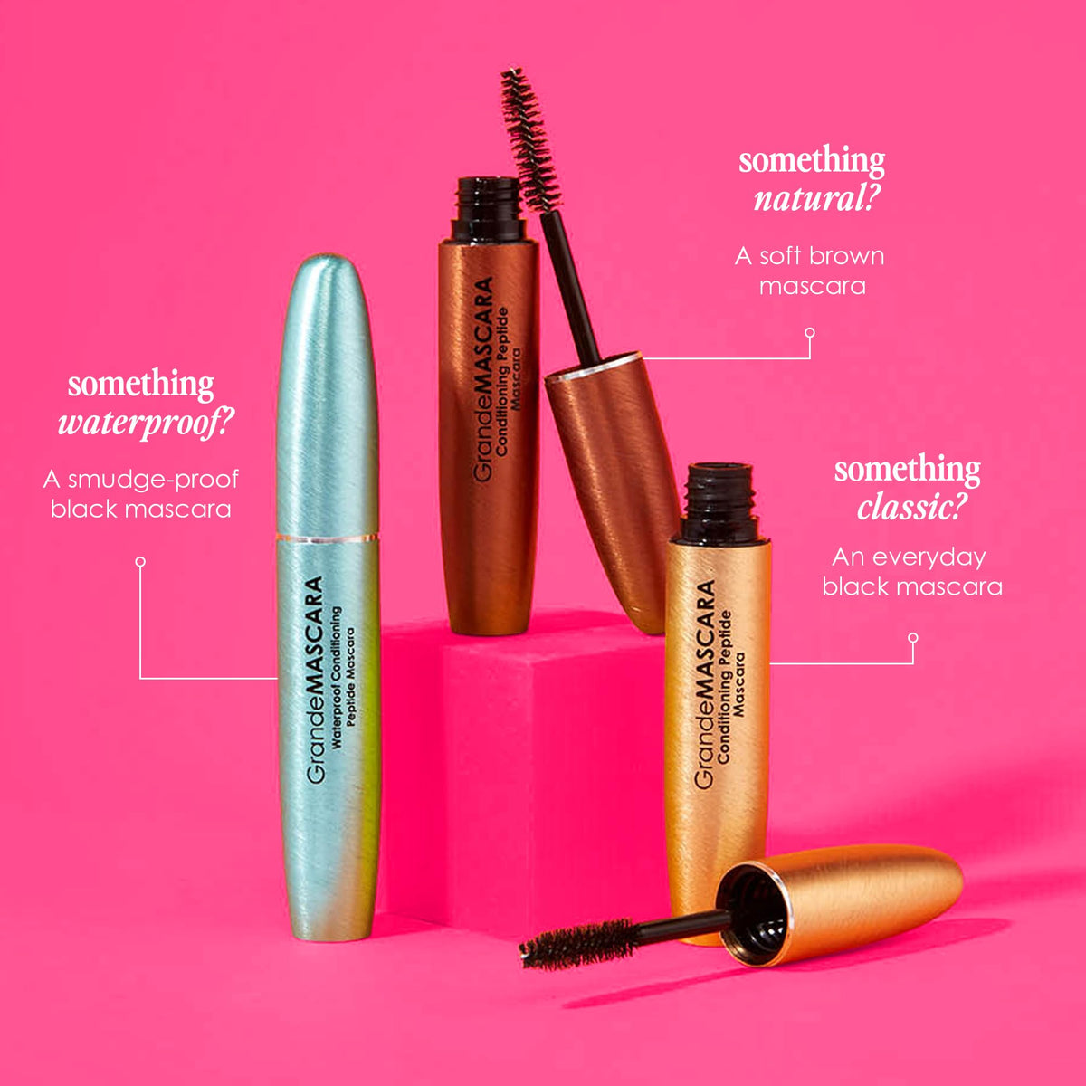 GrandeMASCARA Waterproof Peptide Mascara side view