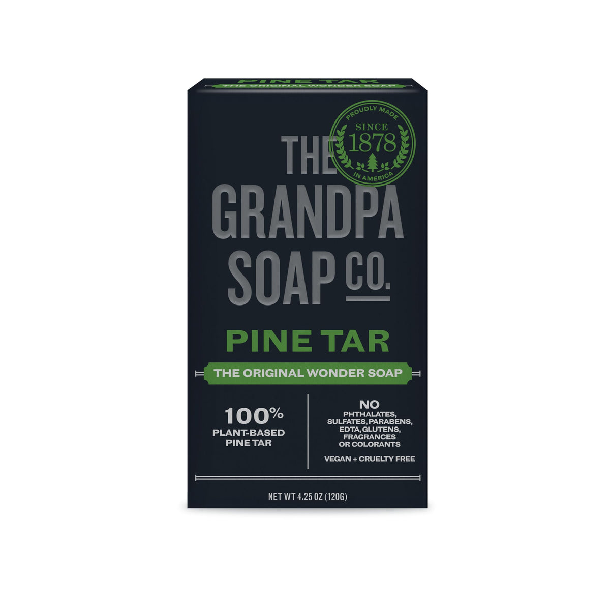 Grandpa's Pine Tar Soap 150g front view