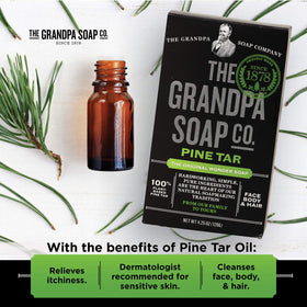 Grandpa's Pine Tar Soap 150g packaging