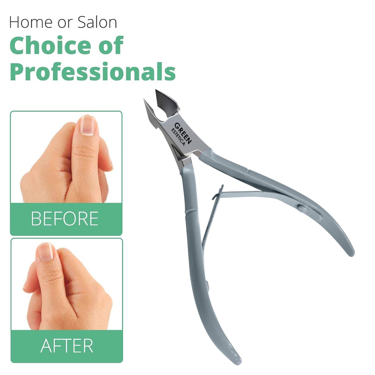GREEN ESTETICA Cuticle Nipper in a nail care kit