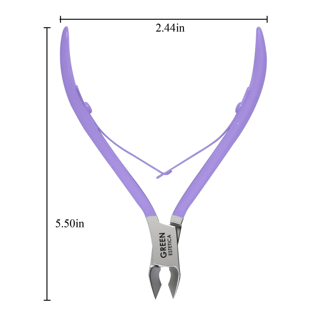 GREEN ESTETICA Cuticle Nippers side view