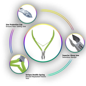 GREEN ESTETICA Cuticle Nippers side view