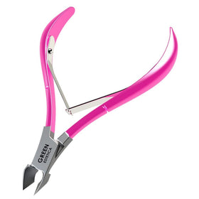 GREEN ESTETICA Cuticle Trimmer front view with stainless steel finish