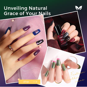 Green glitter nail polish from Morovan Dark Nail Polish Set