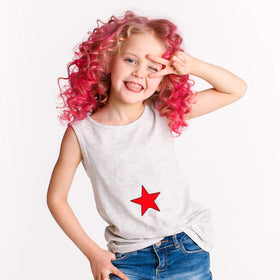 Green hair chalk pen from Desire Deluxe surrounded by colourful hair styles