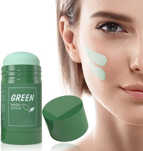 Green Mask Stick Green Tea cleansing mask application on skin