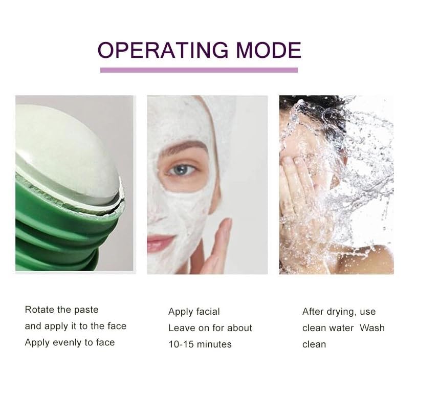Green Mask Stick Green Tea cleansing mask rotating head feature