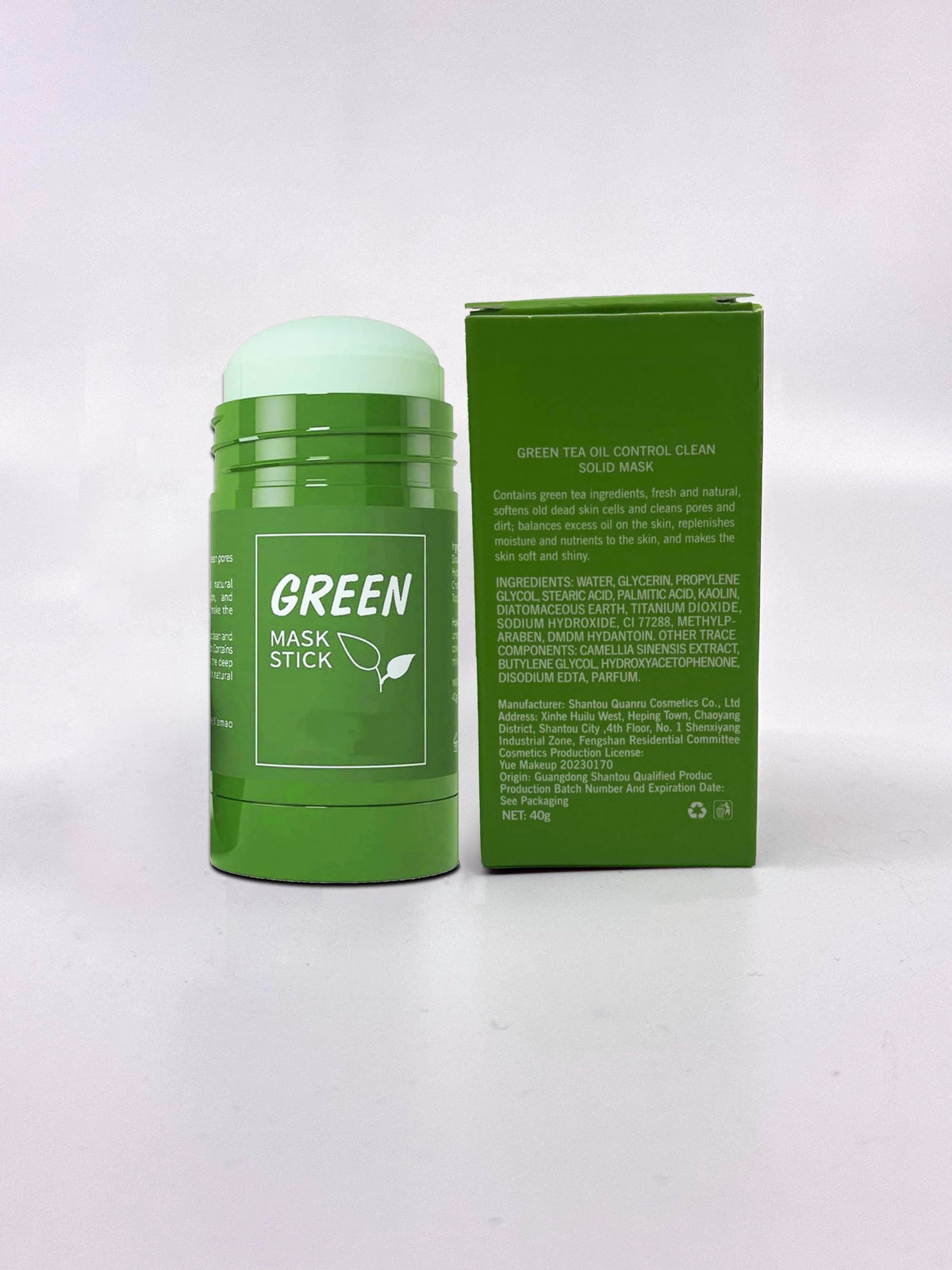 Green Mask Stick Green Tea cleansing mask side view