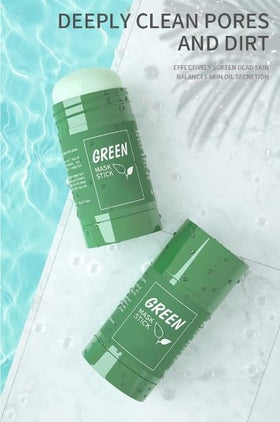 Green Mask Stick Green Tea cleansing mask texture close-up
