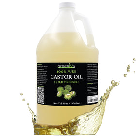 GreenIVe 100% Pure Castor Oil 1 Gallon front view