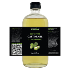 GreenIVe castor oil bottle with dropper and applicator tool