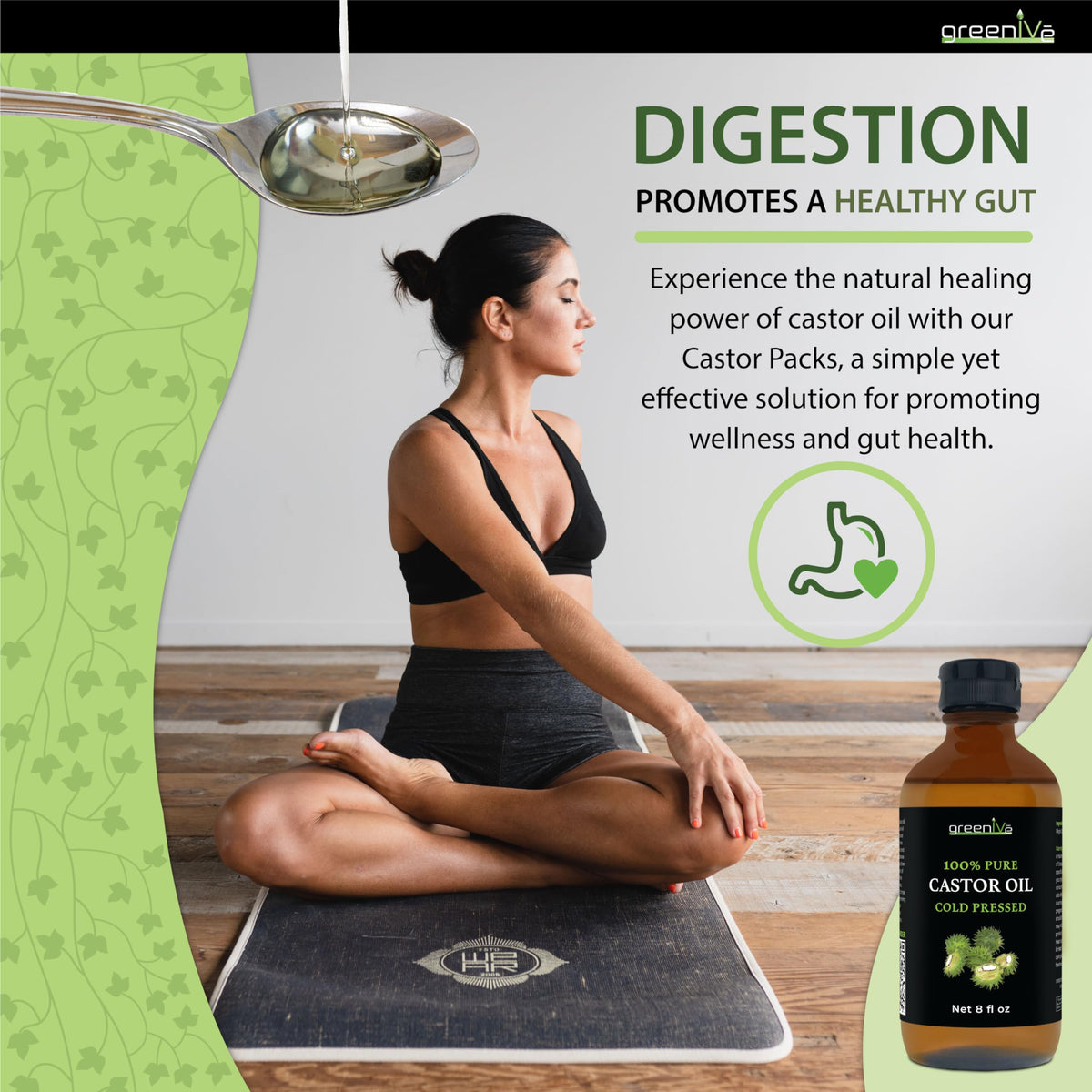 GreenIVe Castor Oil packaging and label