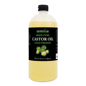 GreenIVe Castor Oil with precision mascara wand and eyebrow brush