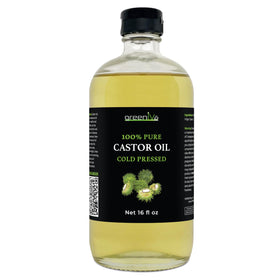 GreenIVe castor oil with precision mascara wand and eyebrow brush