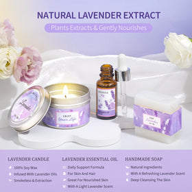Greeting card included in LUCOTIYA Lavender Spa Gift Set