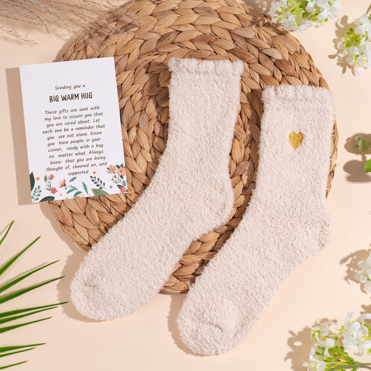 Greeting card included with the gift basket