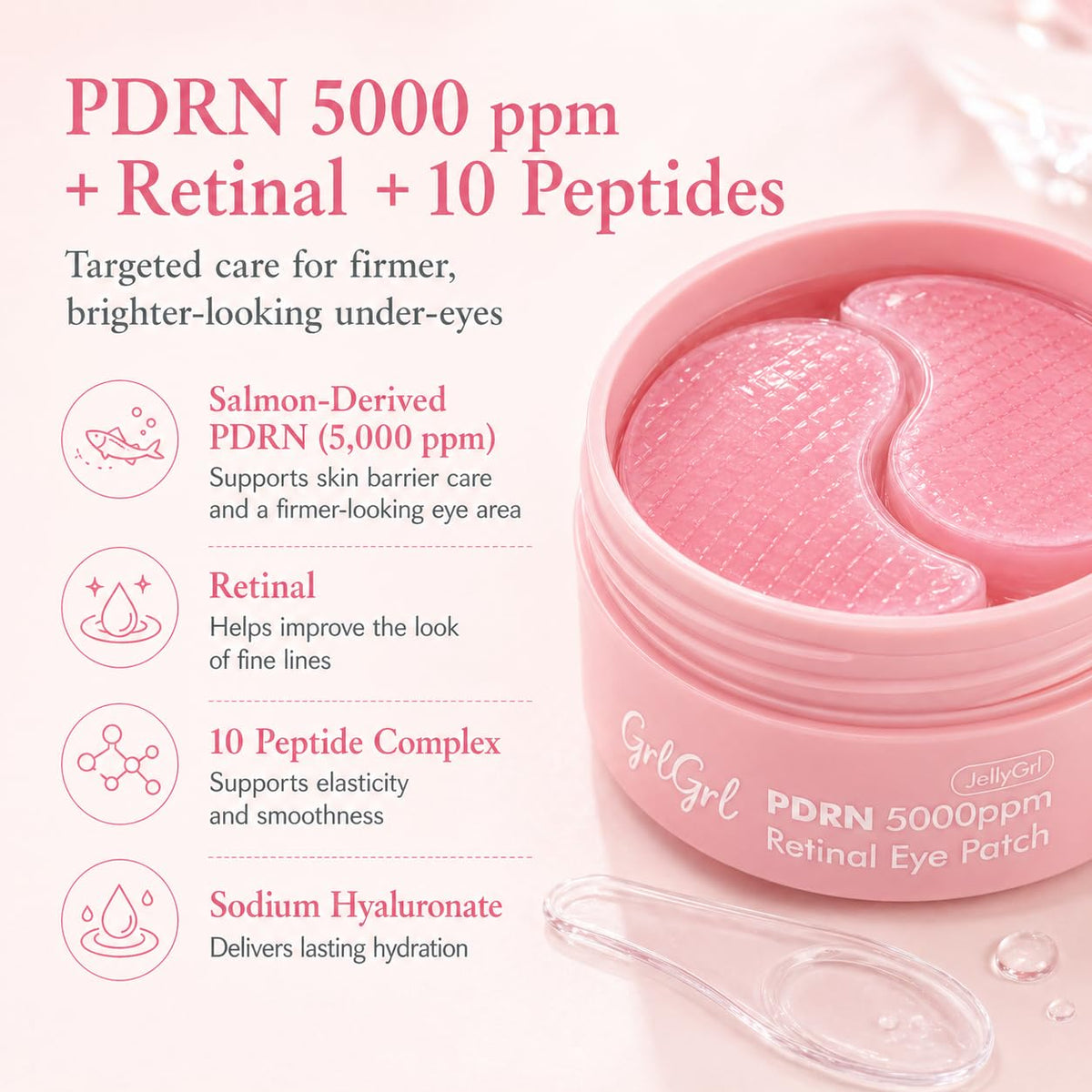 GrlGrl PDRN Eye Patches 5000ppm texture detail