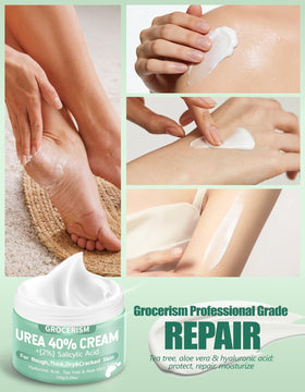Grocerism Urea Cream 40% 8.82oz jar side view