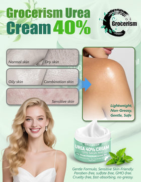 Grocerism Urea Cream 40% jar with cotton socks