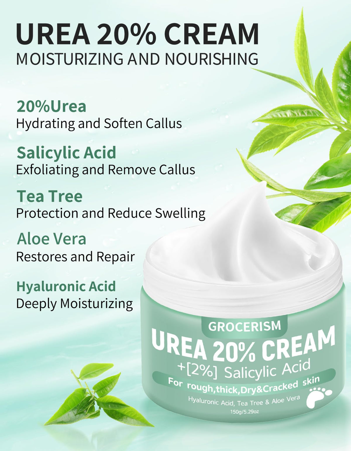 Grocerism Urea Foot Cream 20% texture close-up