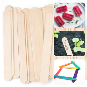 Group of EWVVSS wooden wax sticks on a table
