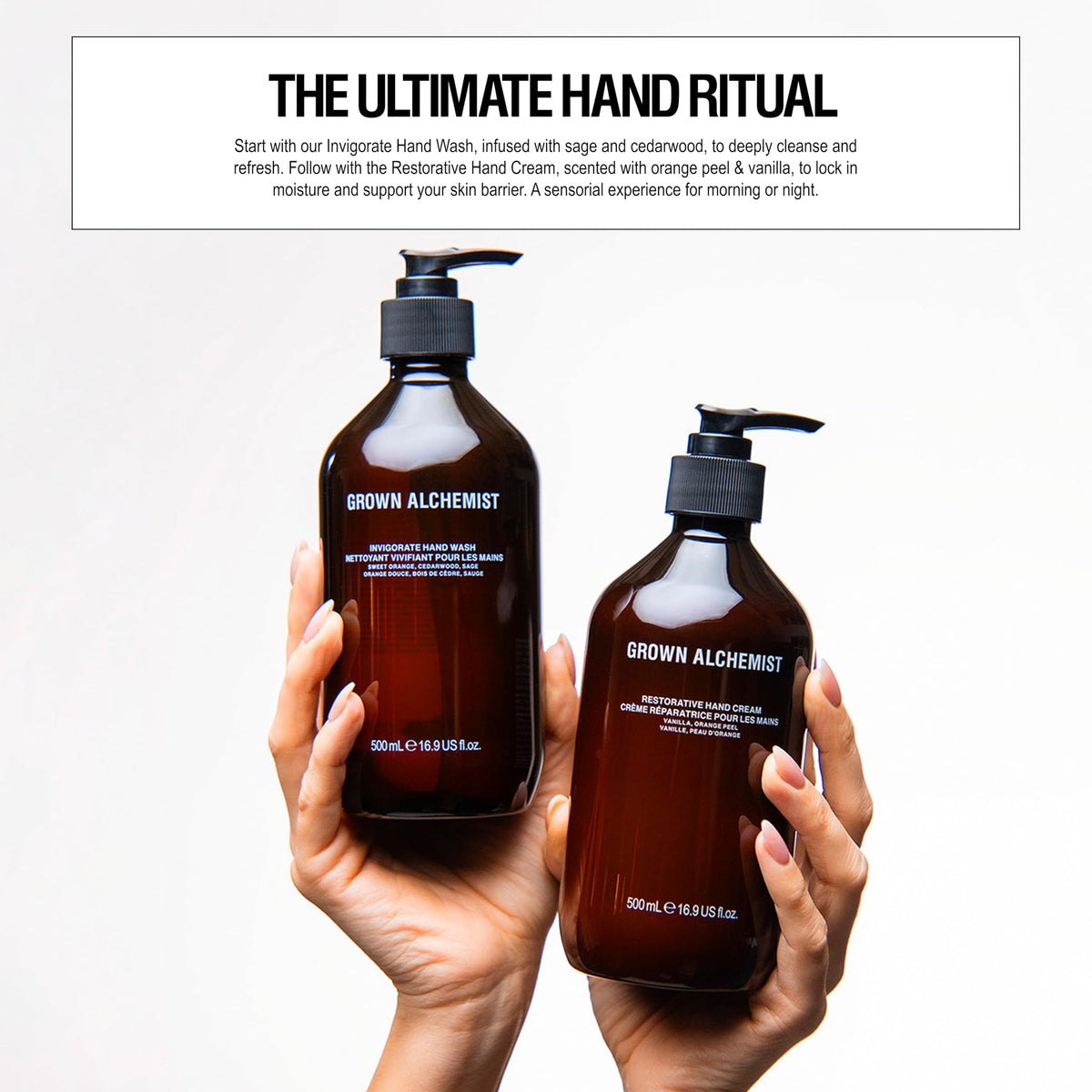 Grown Alchemist Invigorate Hand Wash Refill 1L bottle back view